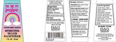 Label Image (Cotton Candy Scented Antibacterial Hand Santizer 29 mL 65 Vv)